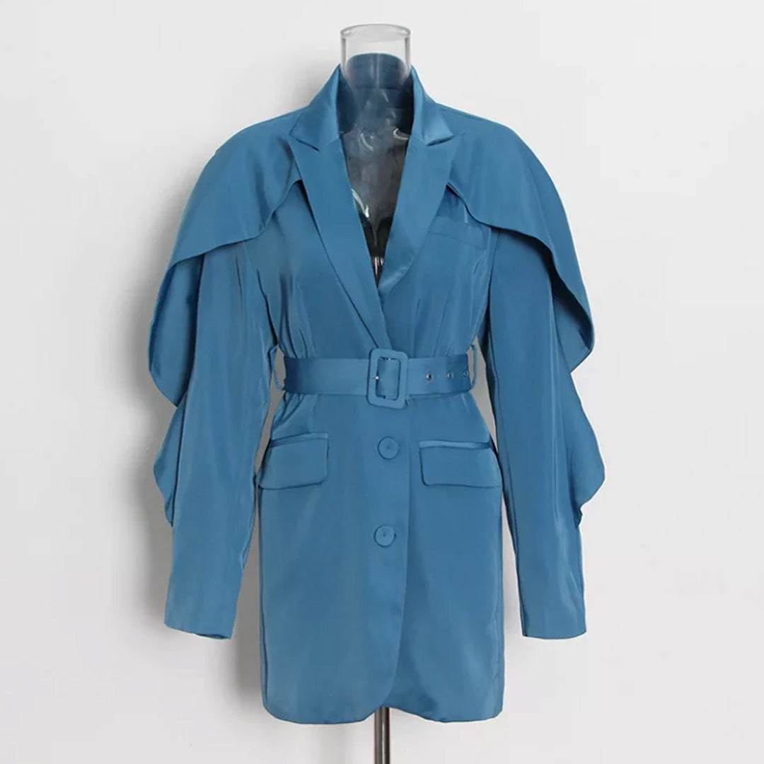 *PREORDER* Blue Layered Jacket Dress