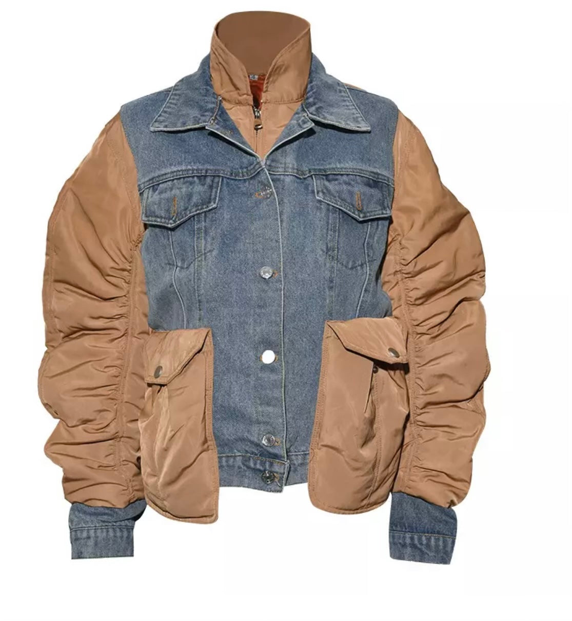 Denim Puffer Jacket