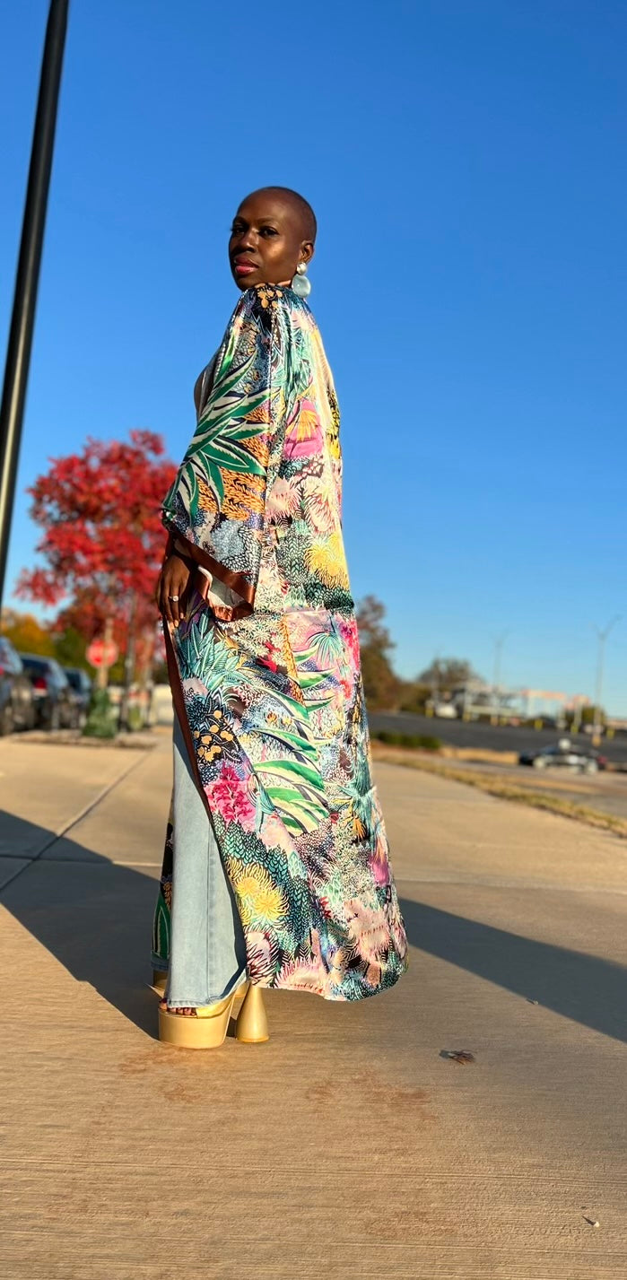 Allover Print Kimono