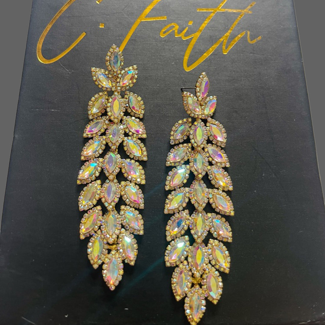 Isabella Drop Stone Earrings