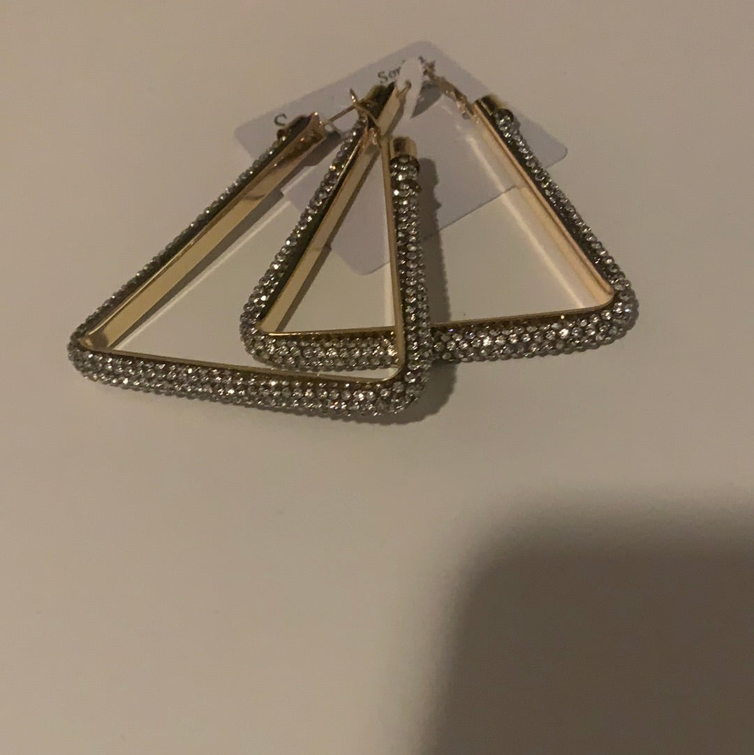 Frida Triangle Studded Earrings