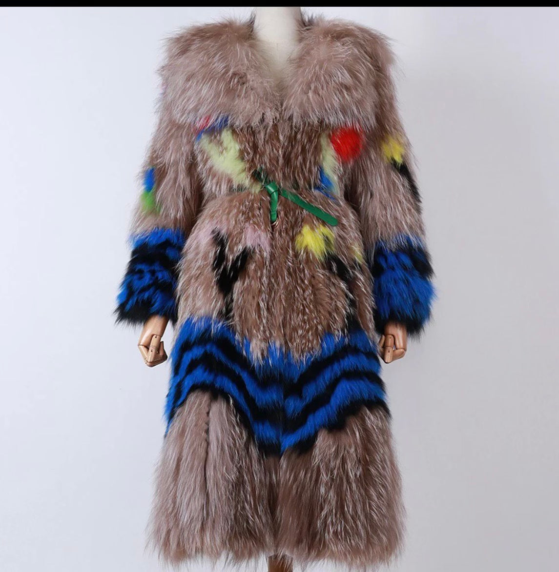 MultiColor Fur Coat