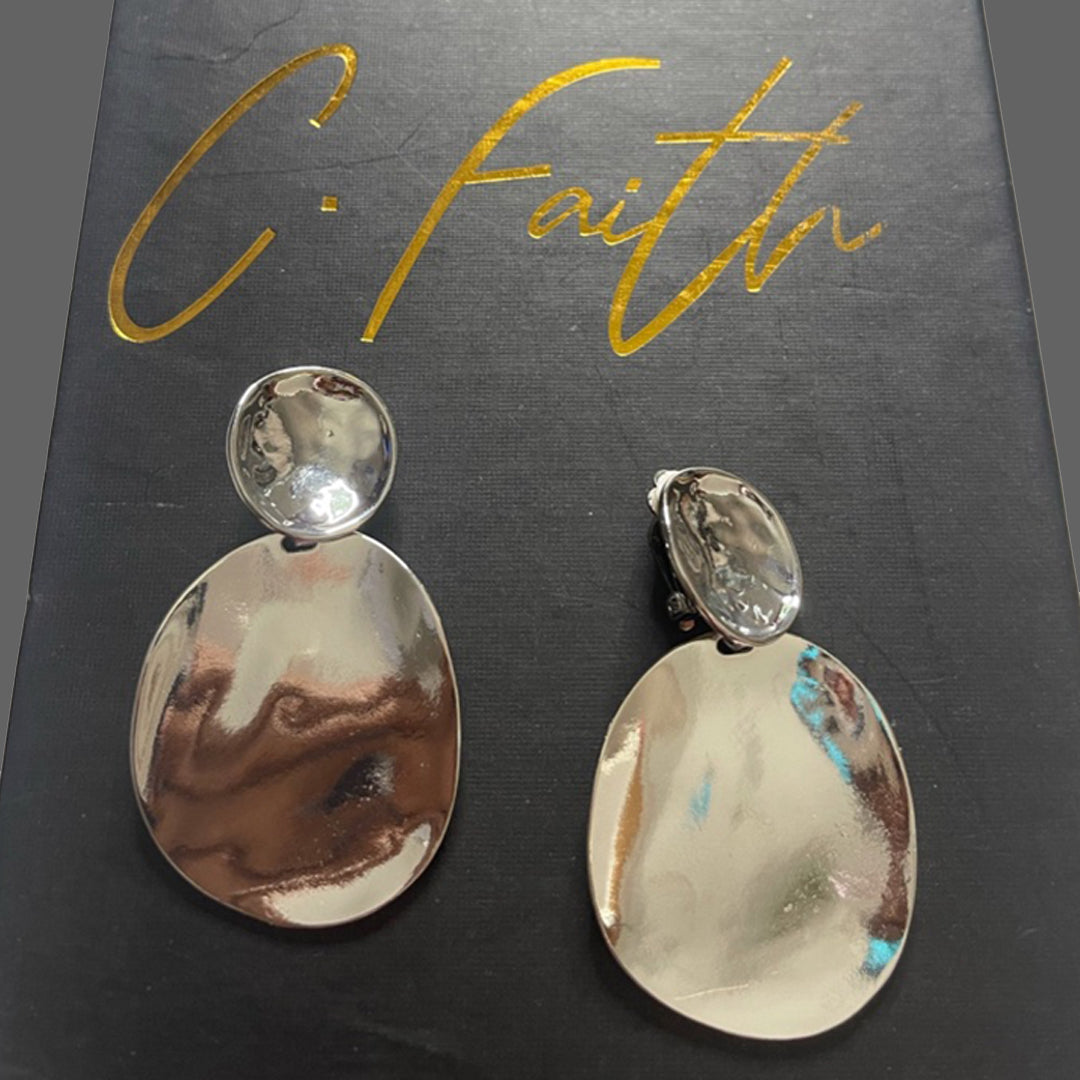 Makayla Silver Layered Earrings