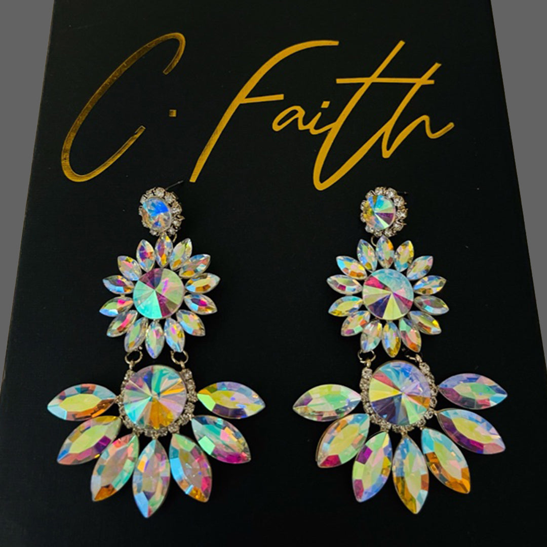 Maxine Iridescent Statement Earrings