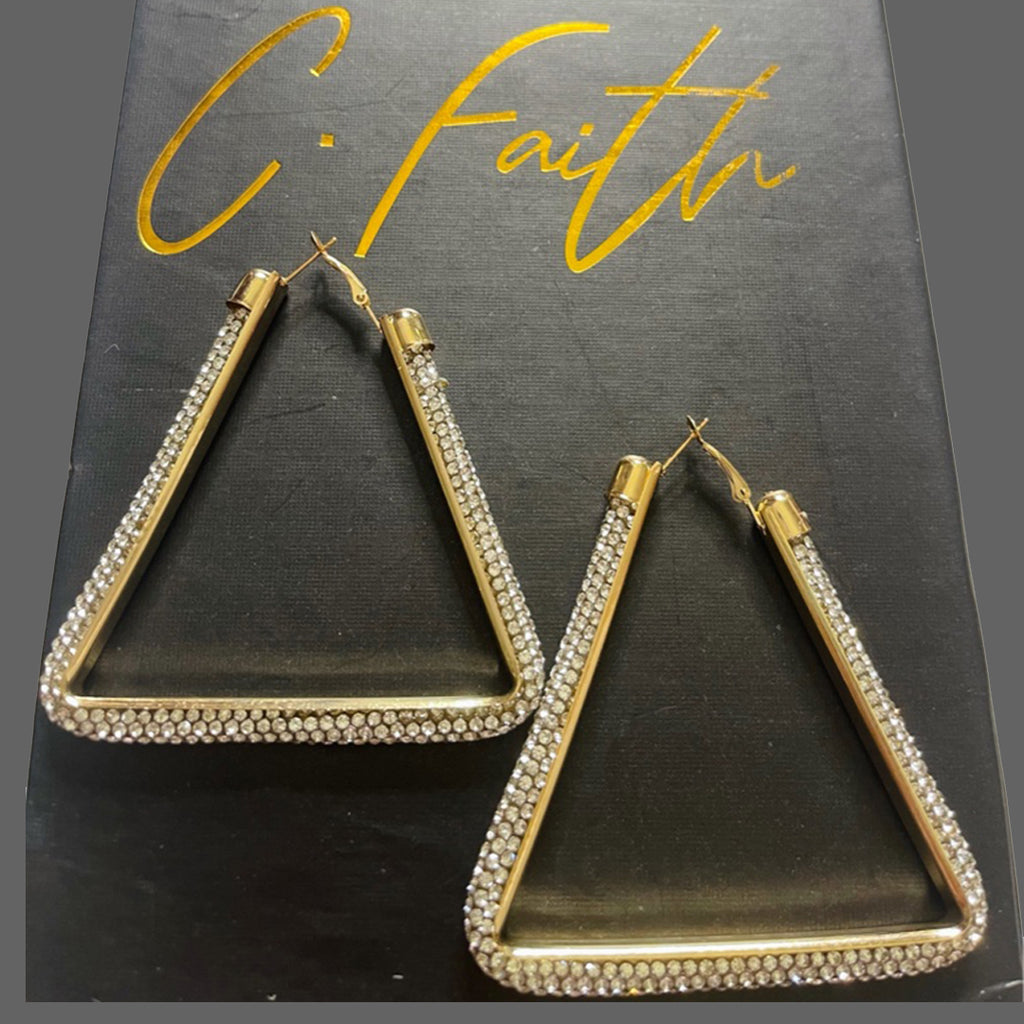 Frida Triangle Studded Earrings
