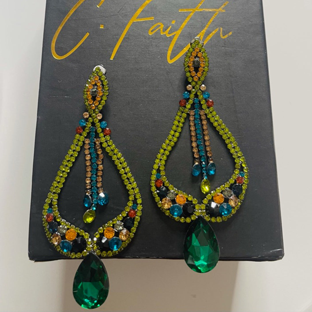 Precious Emerald Studded Earrings
